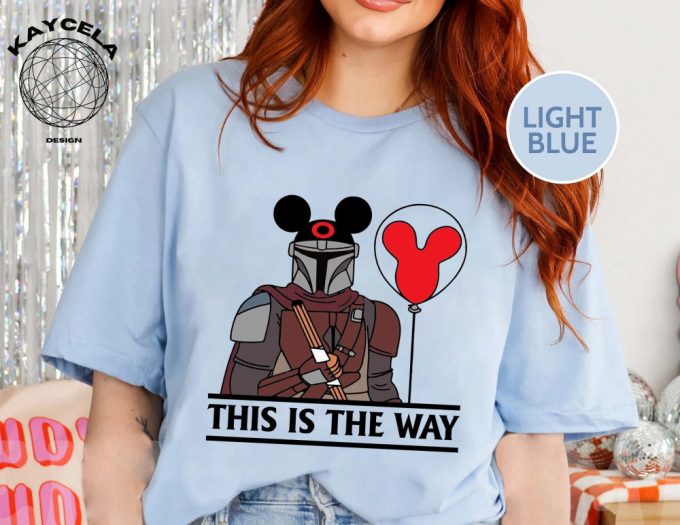 Disney Star Wars Shirt: This Is The Way Mandalorian Shirt With Mouse Ears - Perfect Disney T-Shirt For Men 2