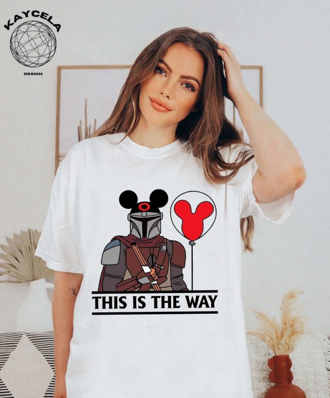 Disney Star Wars Shirt: This Is The Way Mandalorian Shirt With Mouse Ears - Perfect Disney T-Shirt For Men 3