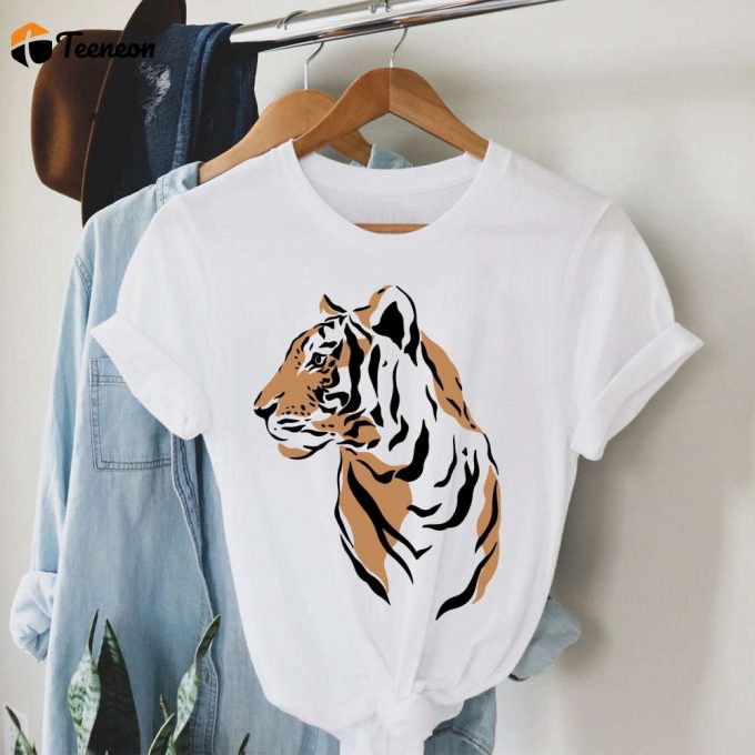 Tiger Graphic Tee: Women S Tropical Vintage T-Shirt - Get Em Tiger! Perfect Gift For Her 1