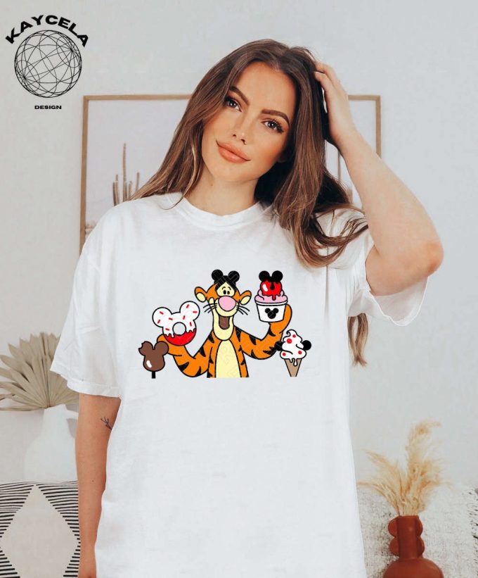 Tigger &Amp; Winnie The Pooh Snacks Shirt - Disney Disneyland Trip Shirt With Tigger &Amp; Pooh Characters - Delicious Disney Snack Shirt For Disney Lovers 2