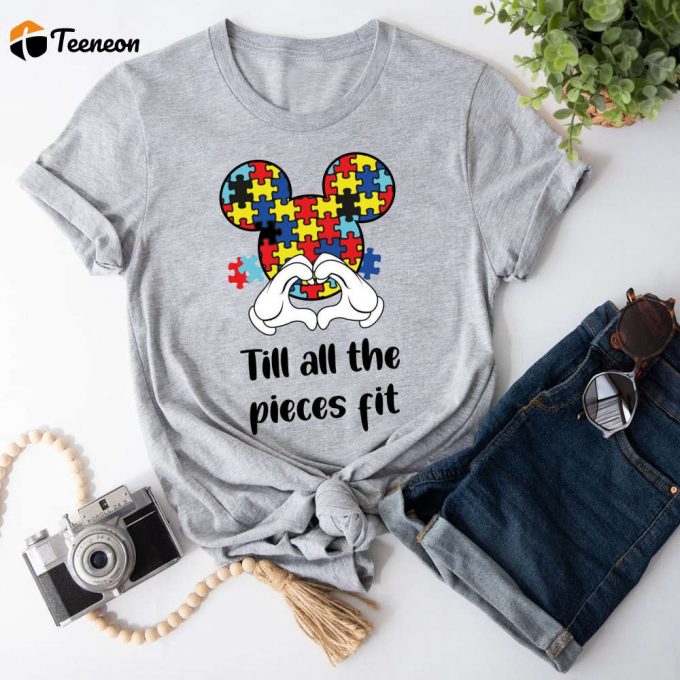 Till All Pieces Fit: Autism &Amp;Amp; Disney Mickey Mouse Shirt - Raise Awareness With This Engaging Tee! 1