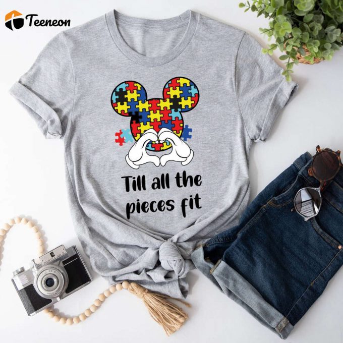 Till All The Pieces Fit Autism Shirt – Disney Mickey Mouse Awareness Tee 1