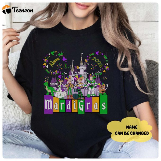 Toy Story Mardi Gras 2024 Shirt: Fat Tuesday Disneyland &Amp;Amp; Wdw Family Trip Magical Castle 1