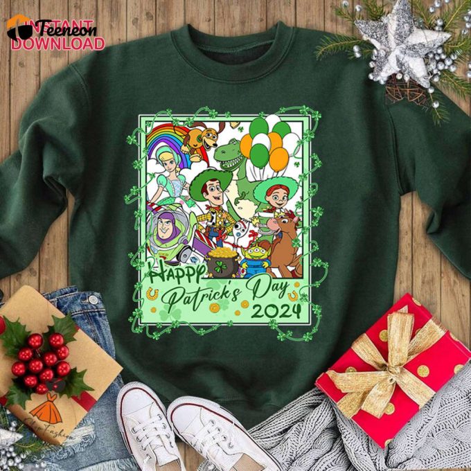 Toy Story St Patrick S Day Png &Amp;Amp; Character Tee: Irish Shamrock &Amp;Amp; Disneyland Holiday Family Shirt 2024 1