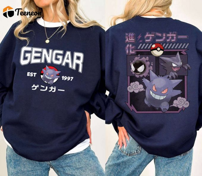 Pikachu &Amp;Amp; Gengar 1997 Shirt: Perfect Pokemon Lover Gift 1