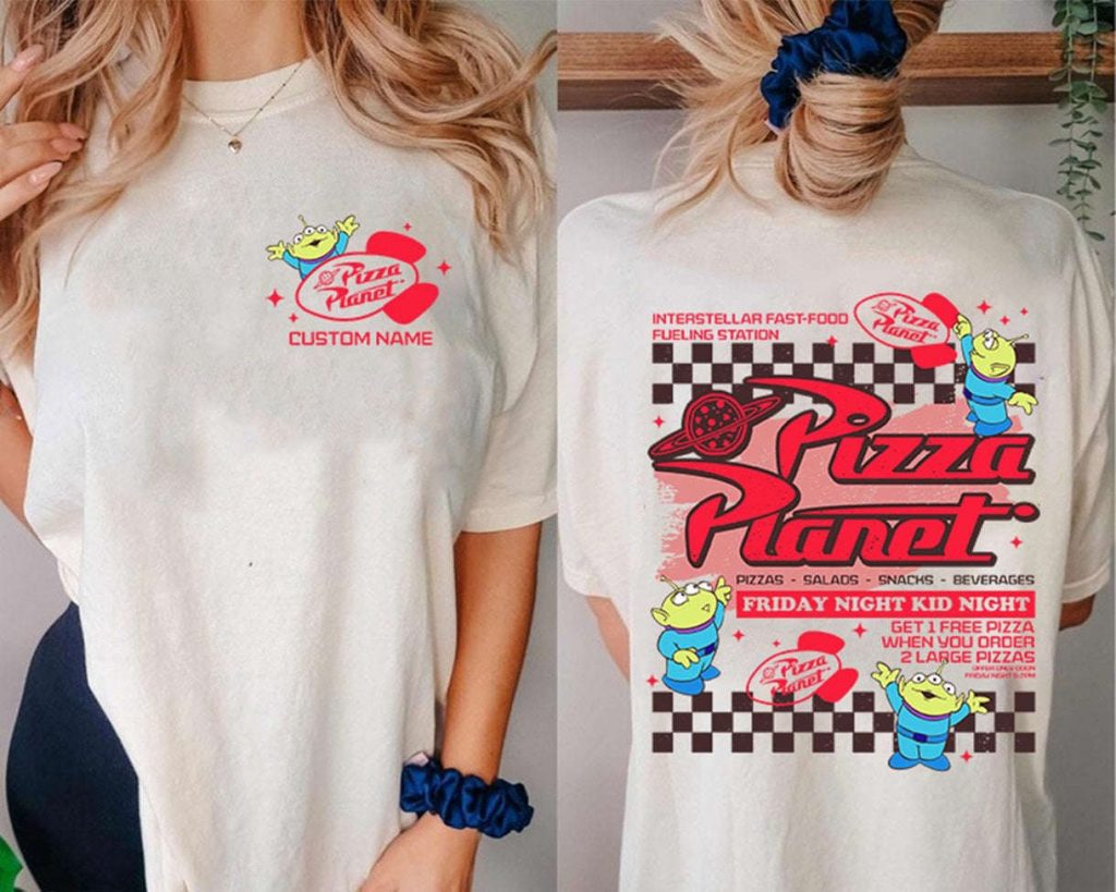 2024 Pizza Planet Shirt Pixar Toy Story Aliens Disneytrip Disneyland Family Vacation 2