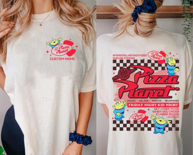 2024 Pizza Planet Shirt Pixar Toy Story Aliens Disneytrip Disneyland Family Vacation 1