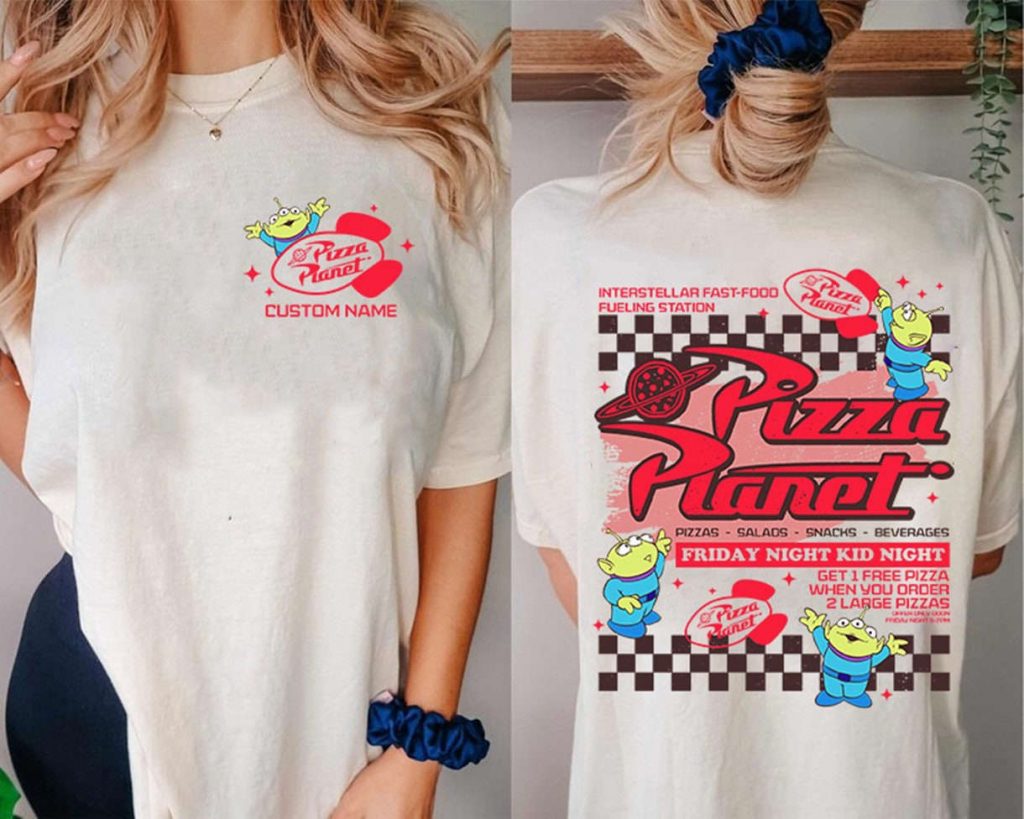 Pixar Toy Story Aliens Pizza Planet Shirt Disneyland 2024 Vacation Disneytrip Pizza Lover Snack 2