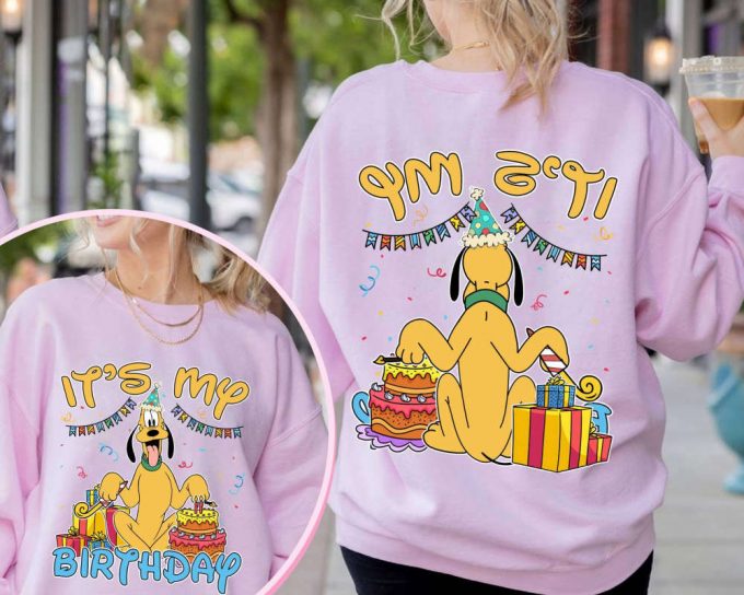 Pluto Dog Birthday Shirt: Two-Sided Disneyland Trip &Amp; Matching Family Vacation Kids Tee 2