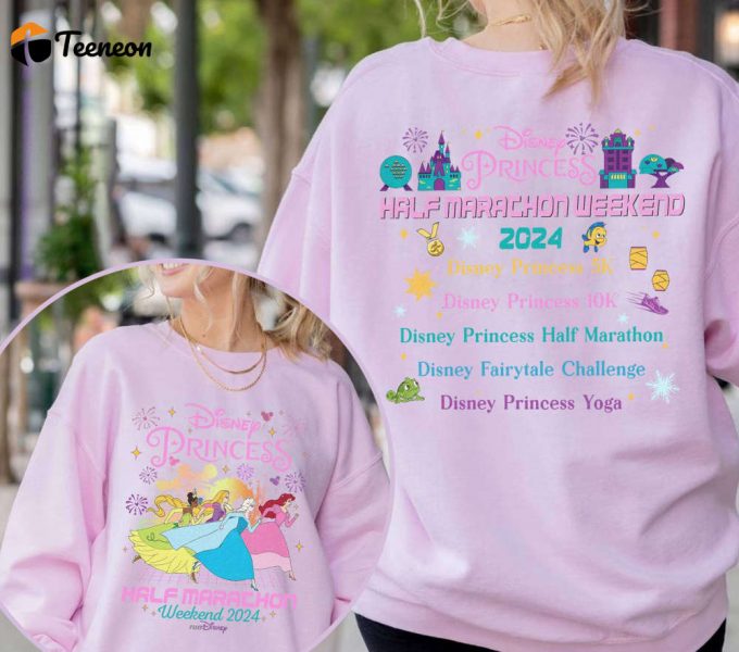 Princess Half Marathon 2024 Shirt: Rundisney Girl Trip Ariel Design - Walt Disneyworld 1