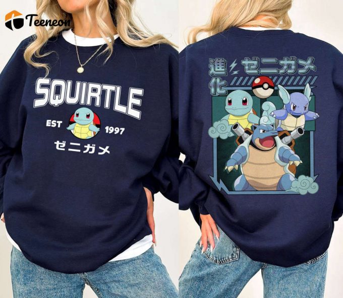 1997 Est Squirtle &Amp;Amp; Pikachu Family Matching Shirts - Perfect Pokemon Lover Gift 1