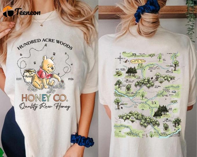 Vintage Winnie The Pooh Honey Co Map Shirt Disney Trip Shirts 1