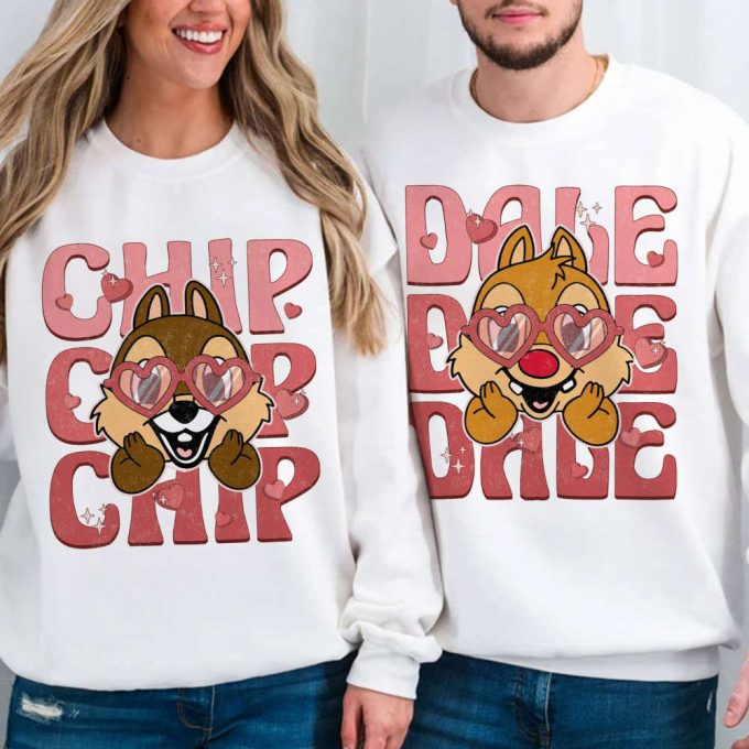 Double Trouble Shirts: Valentines Chip And Dale Disneyland &Amp; Disneyworld Family Trip Perfect Valentines Day Gift! 2