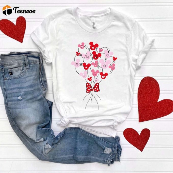 Disney Valentine Tee: Unique Valentines Day Shirt &Amp;Amp; Balloon Gifts For Girlfriend And Boyfriend 1