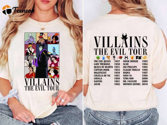 Disneyland Villains Eras Tour Tee: Perfect Girl Trip Shirt &Amp;Amp; Birthday Gift For Disneyland Family 1