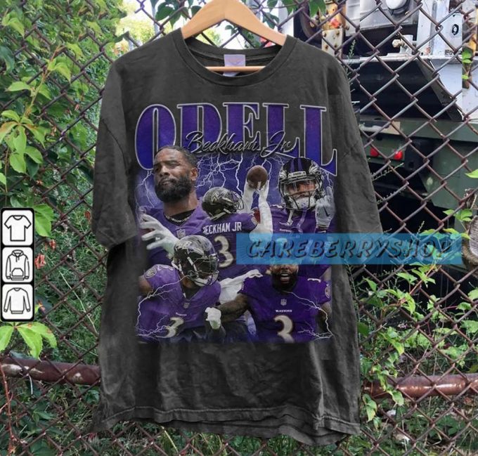 Vintage 90S Graphic Style Odell Beckham Jr T-Shirt - Football Shirt Gift For Women &Amp; Men 2