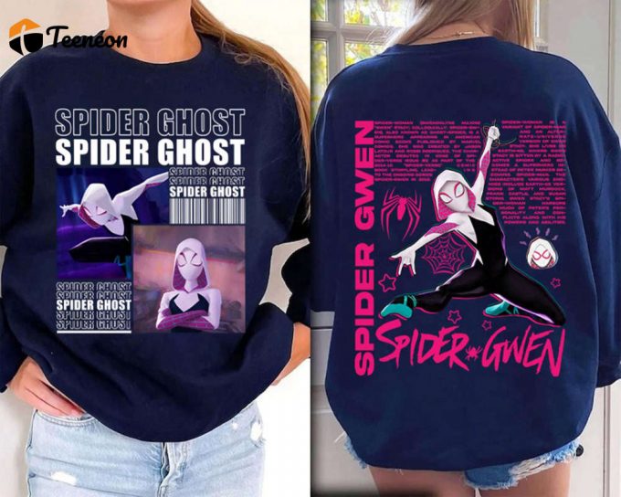 Vintage 90S Gwen Spider Man Shirt Spider-Man Sweatshirt Ghost Spider Gwen Stacy Spider 2099 Spider Punk 1