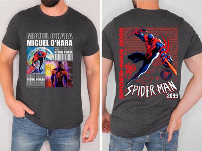 Vintage 90S Spider-Man 2099 Shirt Spider-Verse Sweatshirt Miguel O Hara Miles Morales 2