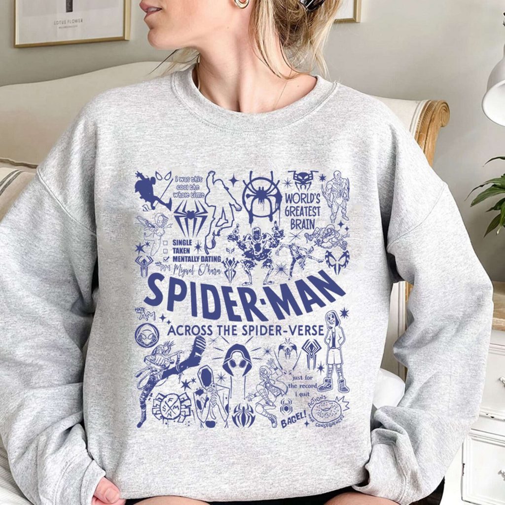 Vintage 90S Spider-Man Shirt Retro Comic Spiderman Tee Spider-Verse Superhero Shirt 2