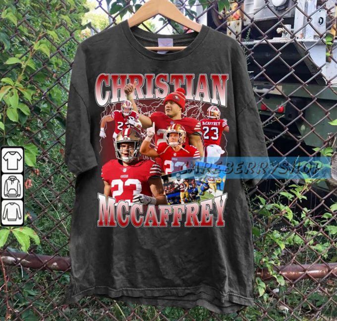 Vintage Christian Mccaffrey Shirt: Retro Unisex Tee For Football Fans 2