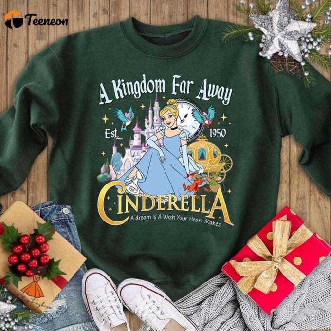 Vintage Cinderella Est 1950 Shirt Cinderella Princess Jaq &Amp;Amp; Gus Wdw Disneyland Vacation 2024 Birthday Girl 1