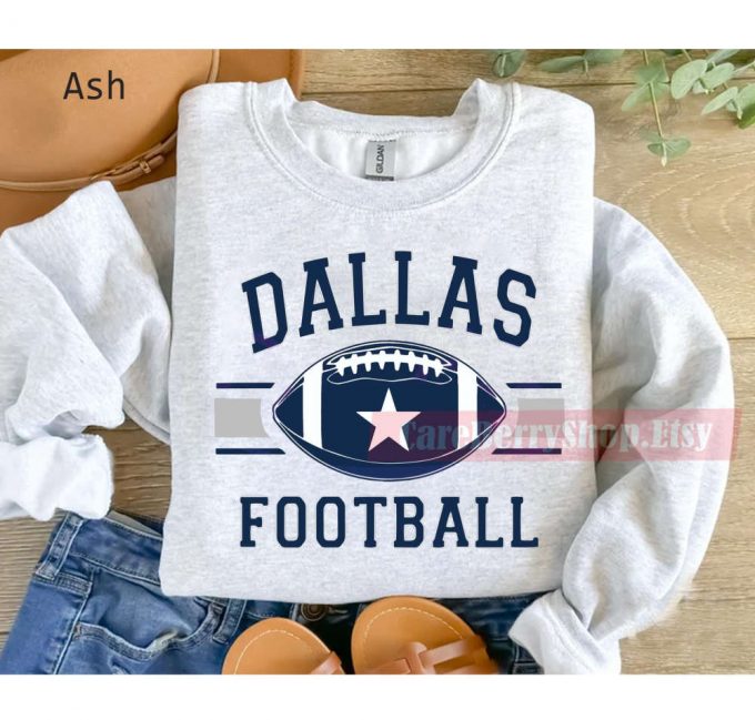 Vintage Dallas Football Team Sweatshirt: Cowboys Fan Retro Shirt - Get Your Classic Cowboys Gear Now! 2