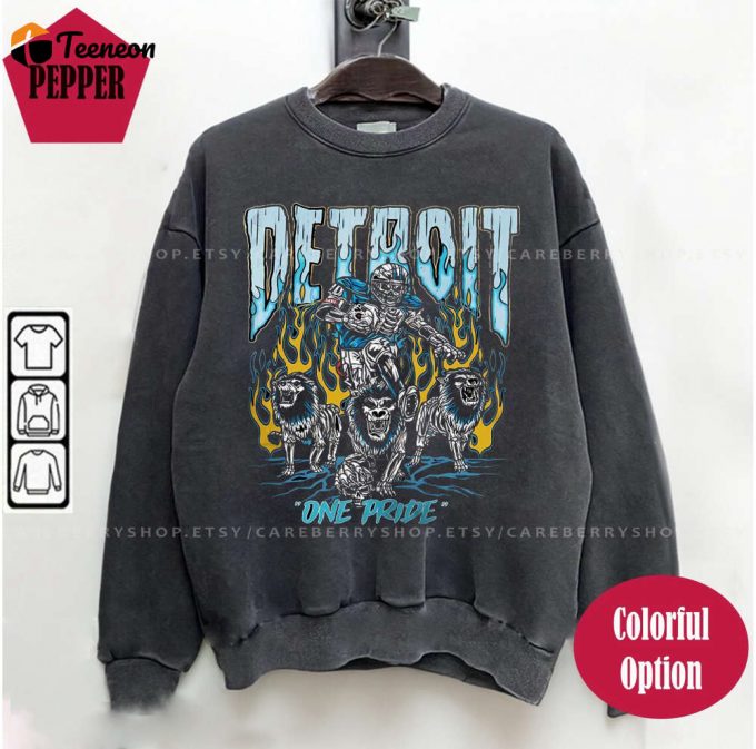 Vintage Detroit Skeleton Football Shirt &Amp;Amp; Crewneck Perfect Football Fan Gifts 1