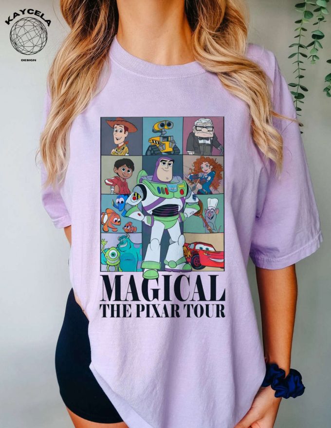 Vintage Disney Magical The Pixar Tour Shirt: Concert Music Sweatshirt Featuring Iconic Disney Pixar Characters From Toy Story 2