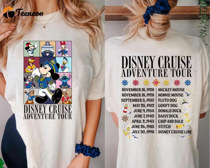 Vintage Disneyland Cruise Tour Shirt Family &Amp;Amp; Mickey Friends Sweatshirt Cruise Tee 1