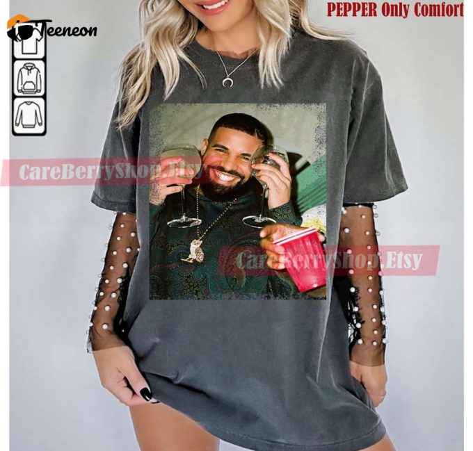 Vintage Drake Shirt: 90S Hip Hop Bootleg Inspired Tee - Graphic Unisex Tee Shirt - Drake Concert Tour 90S Shirt - Perfect Gift For Fans 1