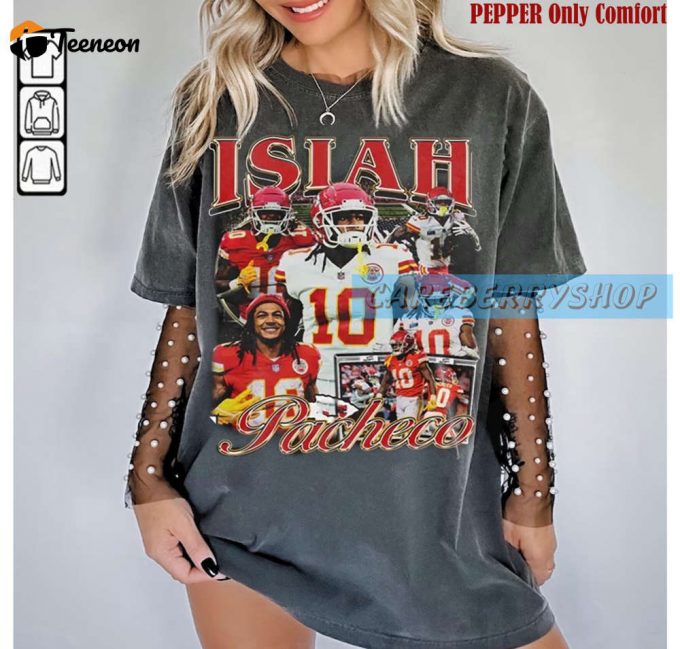 Vintage Isiah Pacheco Shirt: Retro Unisex Graphic Tee For Football Fans 1