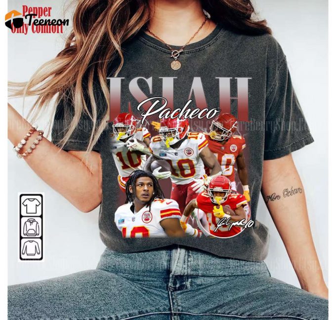 Vintage Isiah Pacheco Shirt: Retro 90S Football Tee For Unisex Fans 1