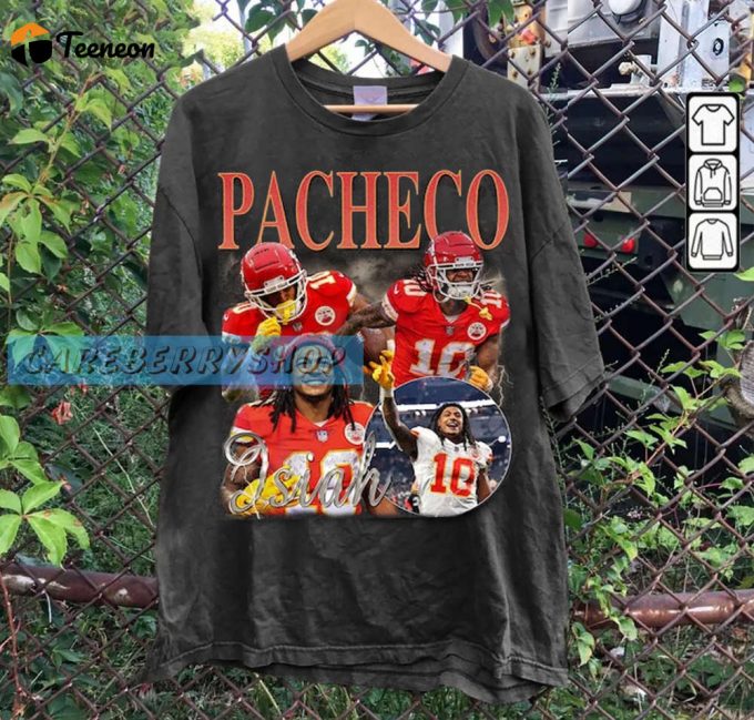 Vintage Isiah Pacheco Shirt: Retro Unisex Graphic Tee For Football Fans 1