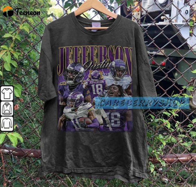 Vintage Justin Jefferson Shirt: Authentic Football Fan Tee - Limited Edition 1