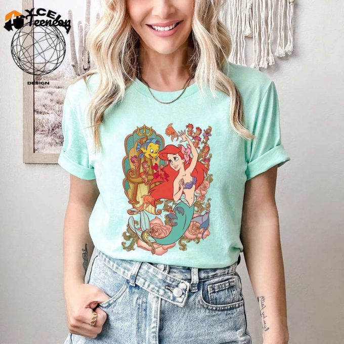 Shop The Magical Vintage Little Mermaid Shirt - Ariel Inspired Princess Shirt &Amp;Amp; Disney Gifts For Her At Disney Shirts 1