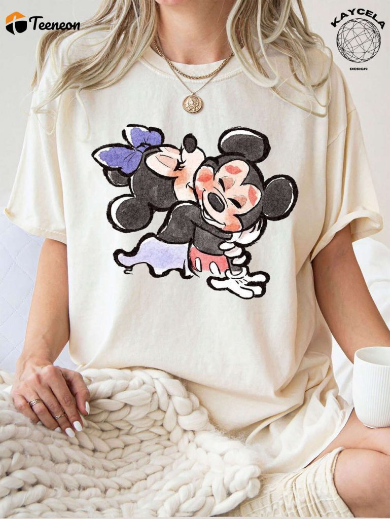 Vintage Mickey And Minnie Shirt: Disney Couple Valentine S Shirt Minnie Mouse Disney Shirt - Get The Perfect Vintage Disney Shirt For Couples! 4