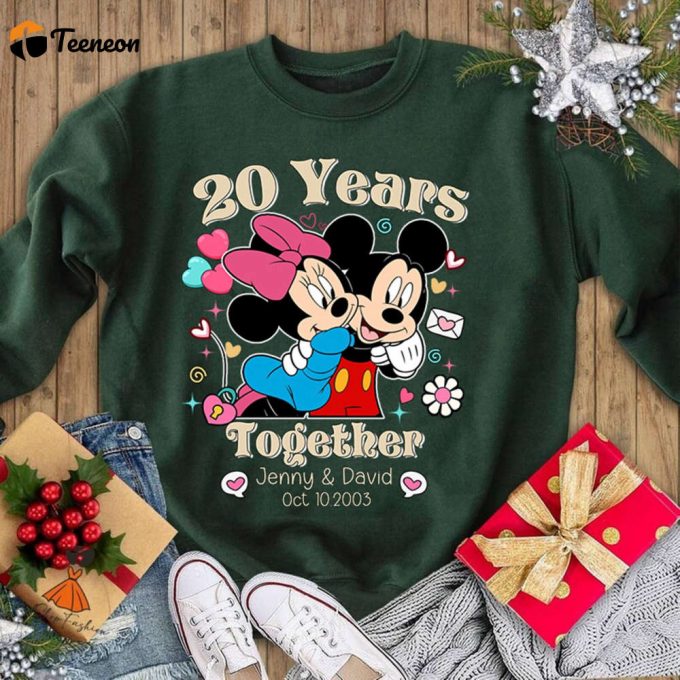 Disneyland Vintage Mickey &Amp;Amp; Minnie Love Shirt Matching Couple Shirt Disneyland Sketch Engaging &Amp;Amp; Stylish 1