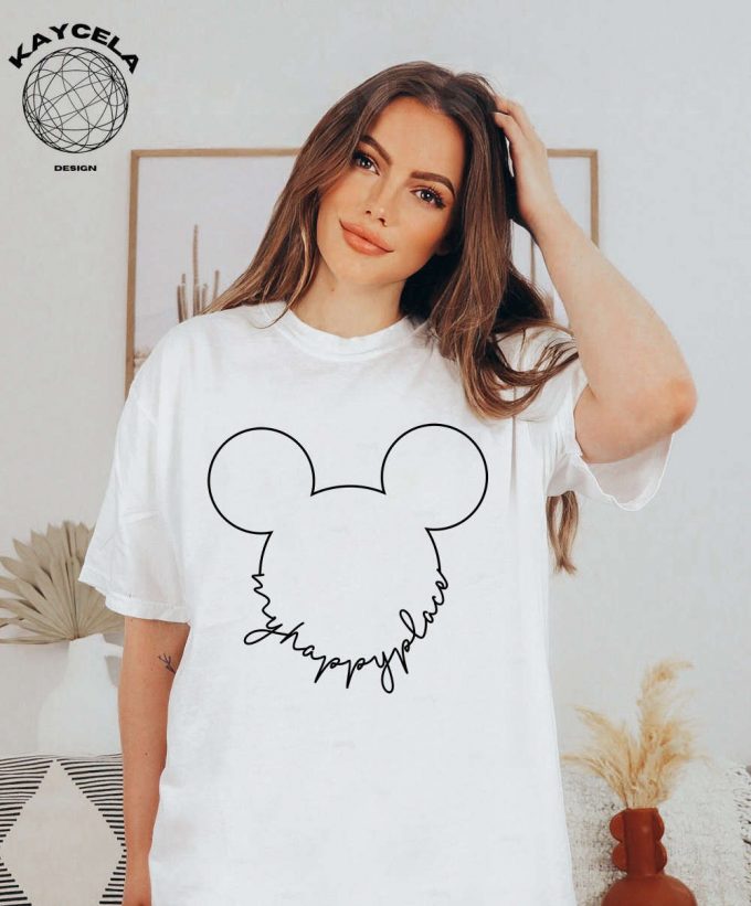 Discover The Magic: Vintage Mickey Mouse Shirt My Happy Place - Disney Disneyland Disney World! Matching Family Disney Shirts Available! 2