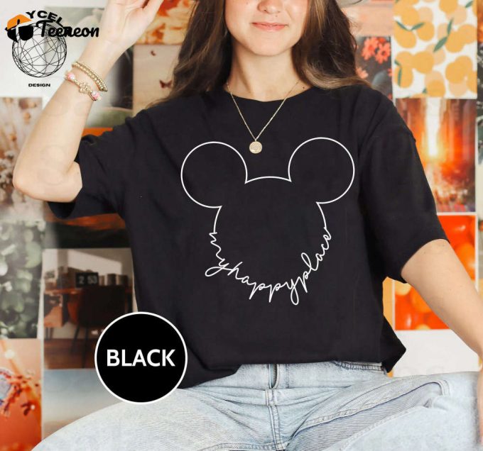 Discover The Magic: Vintage Mickey Mouse Shirt My Happy Place - Disney Disneyland Disney World! Matching Family Disney Shirts Available! 1