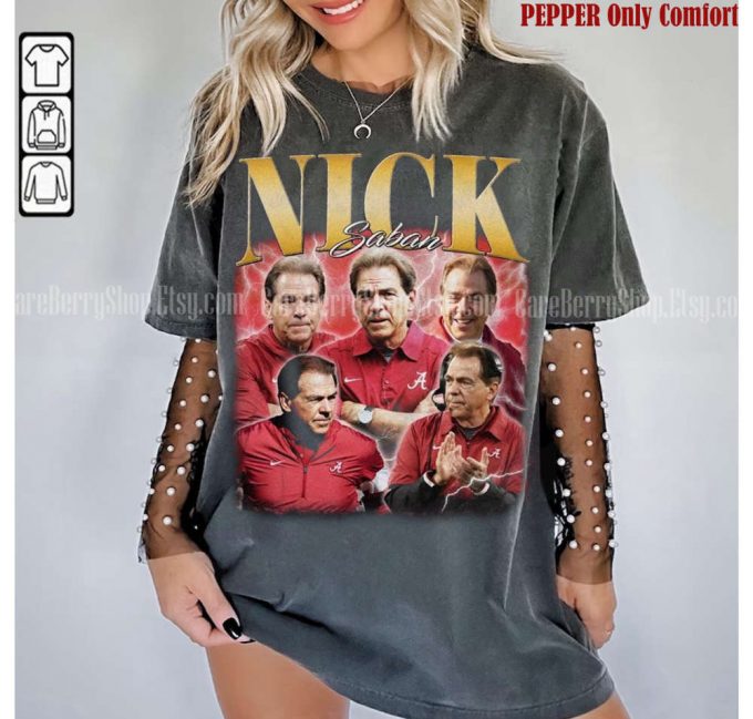 Vintage Nick Saban Roll Tide Shirt - Football 90S Fan Gift For Him And Her 2