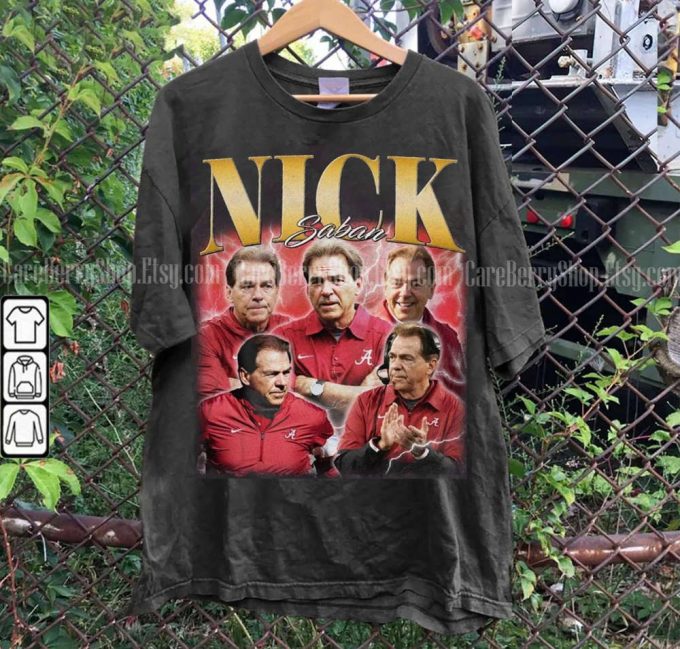 Vintage Nick Saban Roll Tide Shirt - Football 90S Fan Gift For Him And Her 2