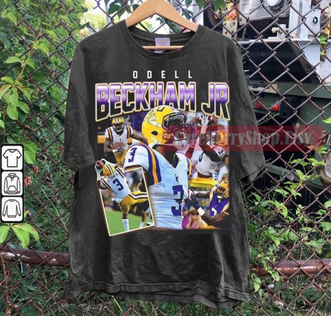 Vintage Odell Beckham Jr T-Shirt: Perfect Gift For Football Fans - Unisex Women Men 2