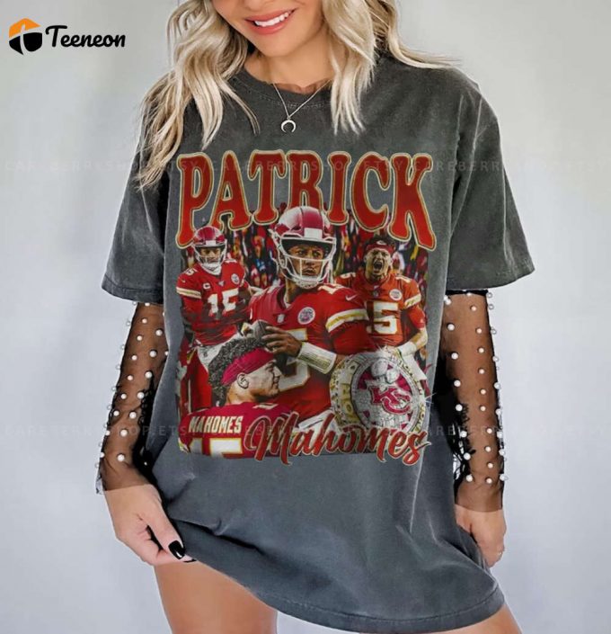 Vintage Patrick Mahomes Comfort Colors Shirt - Retro Football Fan Gift 1