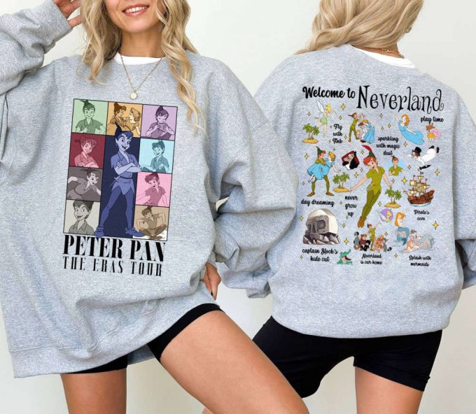 Vintage Peter Pan Never Grow Up Shirt: Peter Pan Eras Tour Tinker Bell Wendy Flight Disneyland Family Trip 2