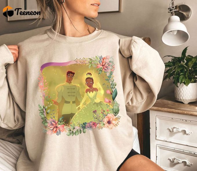 Vintage Princess And The Frog Custom T-Shirt - Wdw Trip Sweatshirt Retro Tiana Princess Valentine Shirt 1