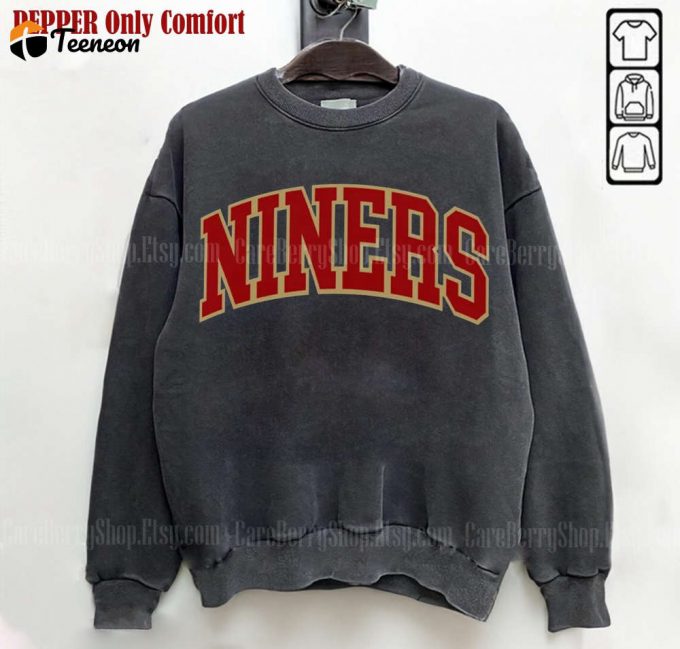 Vintage San Francisco 49Ers Football Sweatshirt: Retro Sf Crewneck 49Ers Gift 1