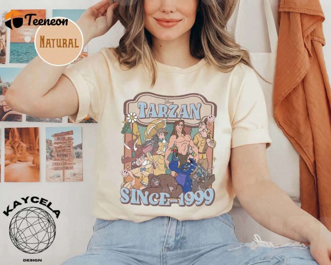 Vintage Tarzan Since 1999 Shirt - Disney Aesthetic For Tarzan And Jane Enthusiasts - Perfect Disneyland Disney World Or Disney Trip Shirt 1