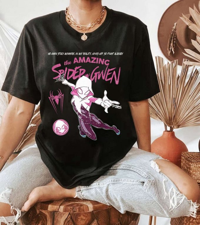 Vintage Spider Gwen Shirt Across The Spider Verse Superhero Family Party Ghost Spider Gwen 1