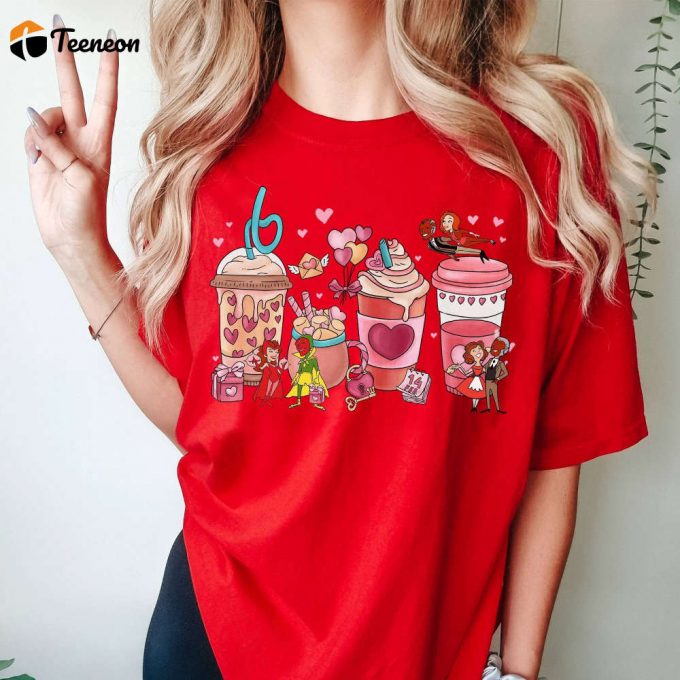 Wandavision Valentine Coffee Shirt Avengers Couple Gift 1