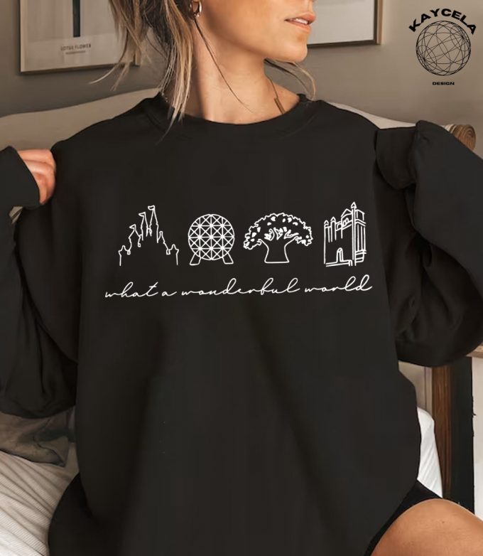 Discover The Magic: Women S Disney Shirt Collection - What A Wonderful World Magical Designs Disneyland &Amp; Disneyworld Shirts With Disney Castle 2